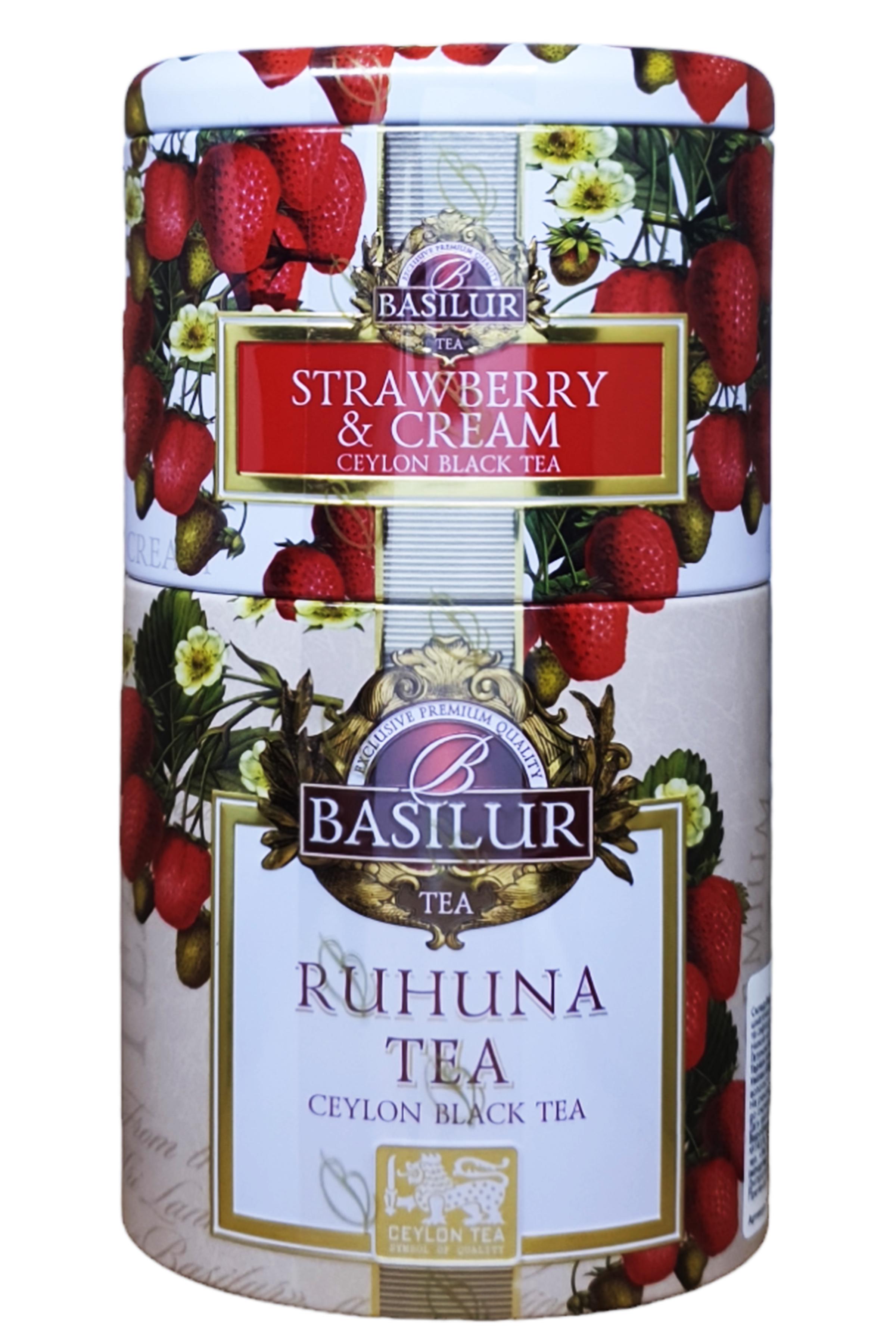 Чай черный Basilur Двигателя и Клубника со сливками 2в1 в металлической банке 100г (58060) Чай черный Basilur Двигателя и Клубника со сливками 2в1 в металлической банке 100г (58060)