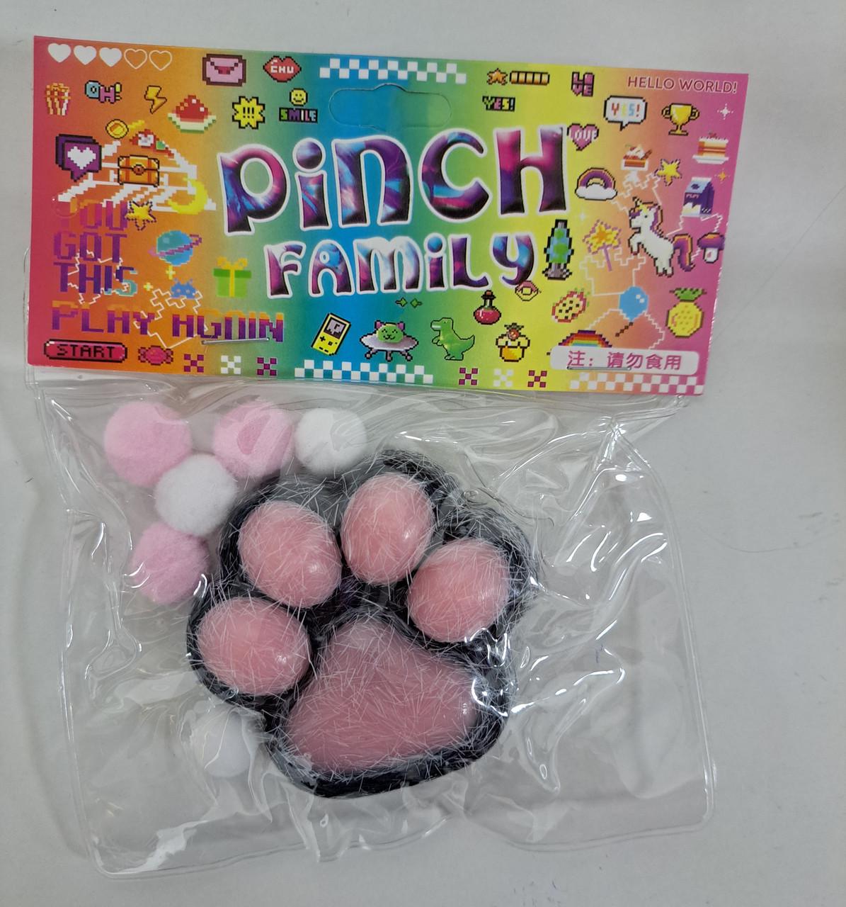 Сквіш таба лапка з волосками Чорний (2427224317)