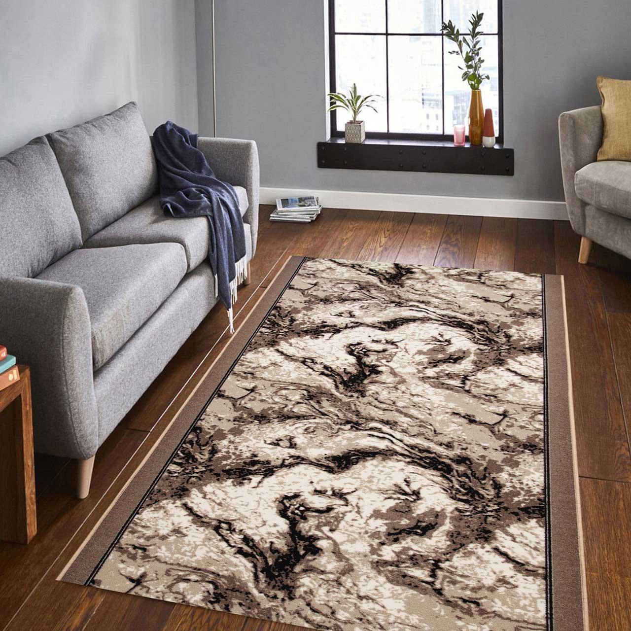 Ковер безворсовый на войлочной основе DAKARIA Print Run Мираж p13 1x1,5 м Бежевый (00-00019246) - фото 6