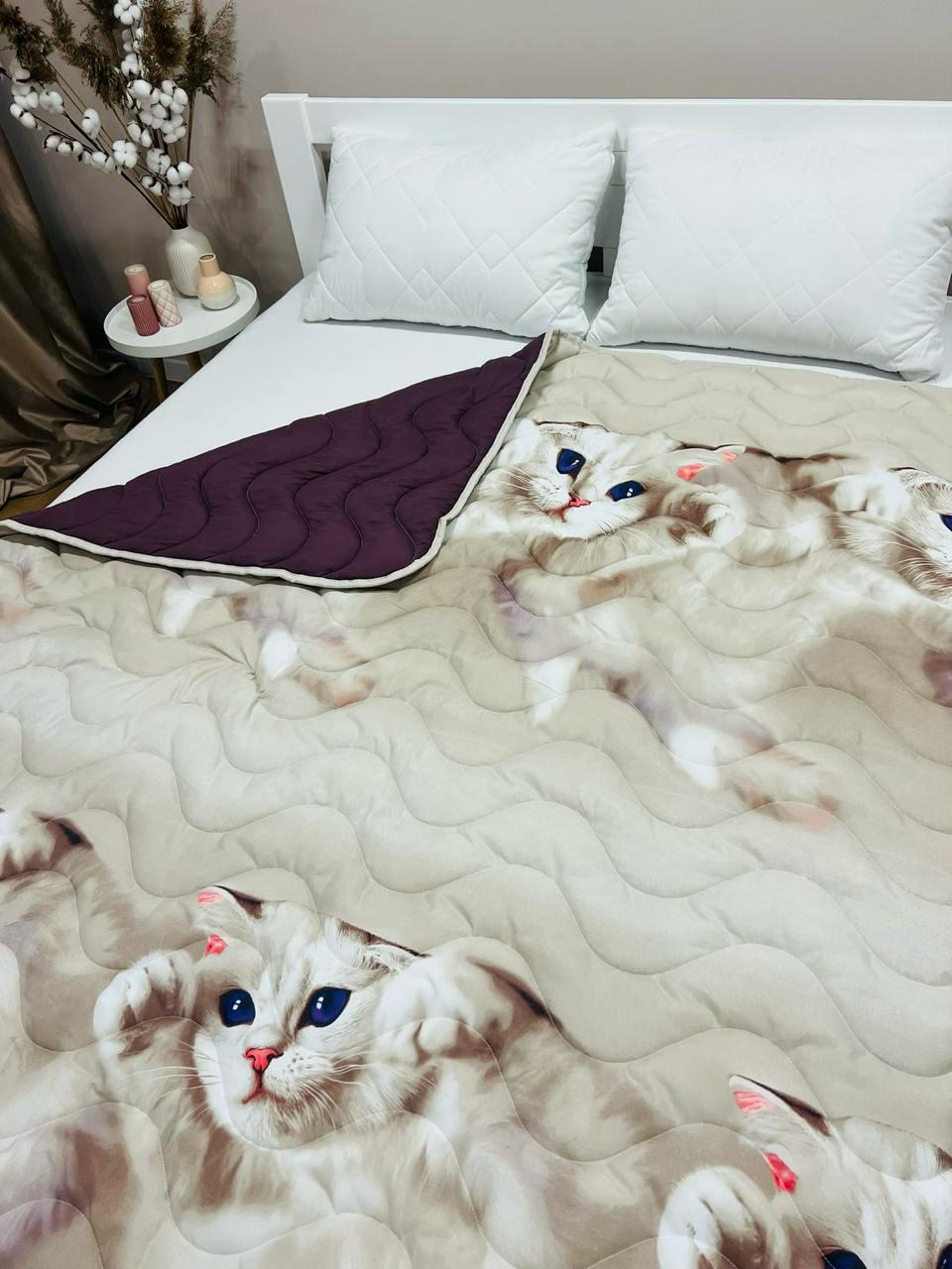 Одеяло летнее двухстороннее с рисунком полутораспальное 150x210 см Бежевый (27455694) - фото 1 Одеяло летнее двухстороннее с рисунком полутораспальное 150x210 см Бежевый (27455694) - фото 1