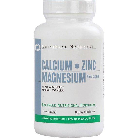 Мультимінерали для спорту Universal Nutrition Calcium Zinc Magnesium 100 Tabs