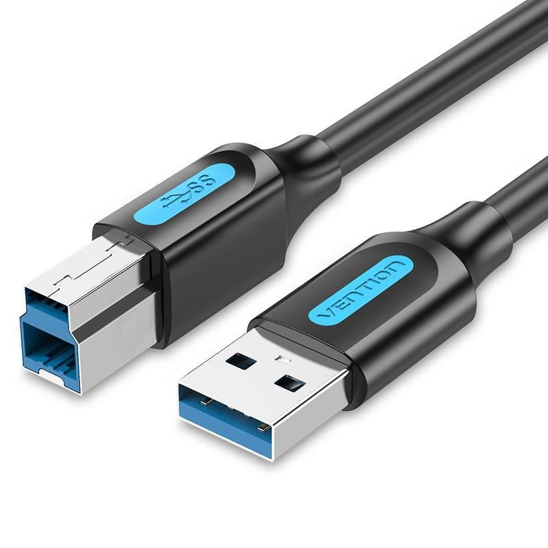 Кабель для принтера Vention USB-USB Type-B 3.0 5 Гбіт/с 2A USB-A 3.0 на USB-B 3.0 2 м Чорний (COOBH)