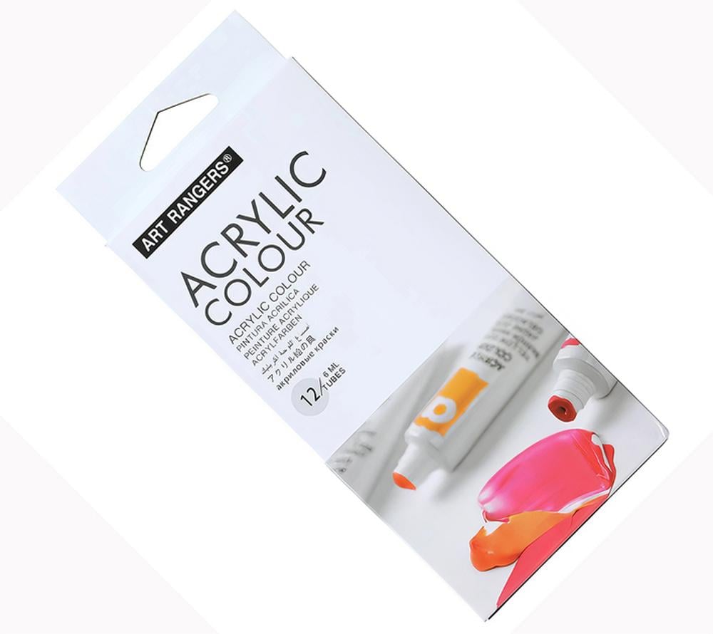 Фарби акрилові художні тюбики в коробці 12 кольорів по 6 мл (37-10047) - фото 5 Фарби акрилові художні тюбики в коробці 12 кольорів по 6 мл (37-10047) - фото 5