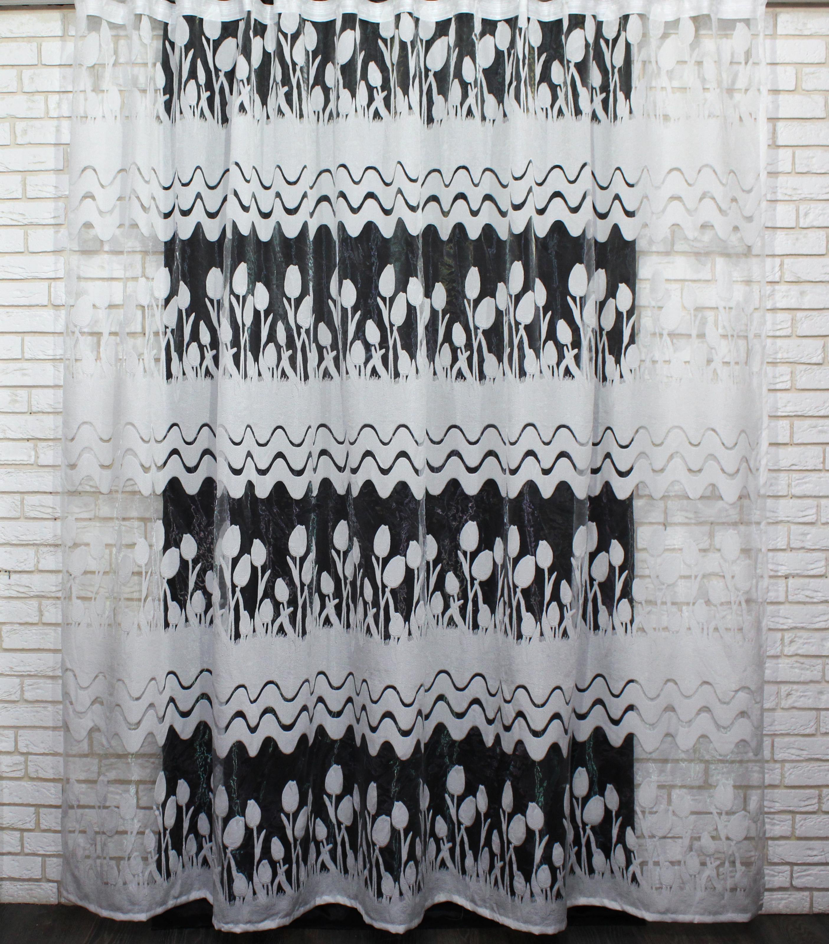 Тюль VR-Textil 900т Жатка на основі органзи 300х250 см Білий (40-652)