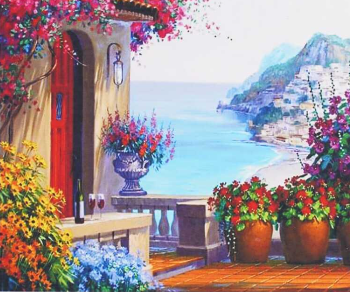 Алмазная мозаика GB 73460 30 TK Group Домик у моря 40х30 см (121853)