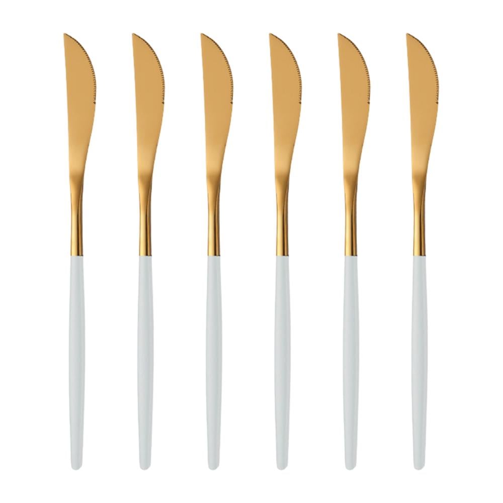 Набір столових ножів з нержавіючої сталі 6 шт. Білий (HP-20-11)