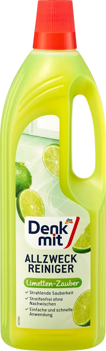 Універсальний миючий засіб Denkmit Limetten-Zauber 1 л (4066447789898) - фото 1 Універсальний миючий засіб Denkmit Limetten-Zauber 1 л (4066447789898) - фото 1