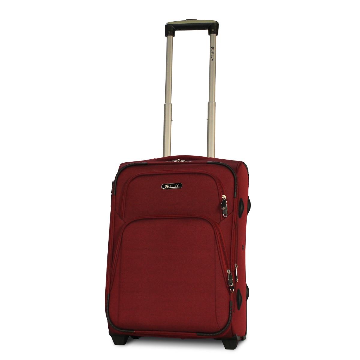 ᐉ Чемодан тканевый Fly 6802 S маленький на 2 колесах Бордовый ...
