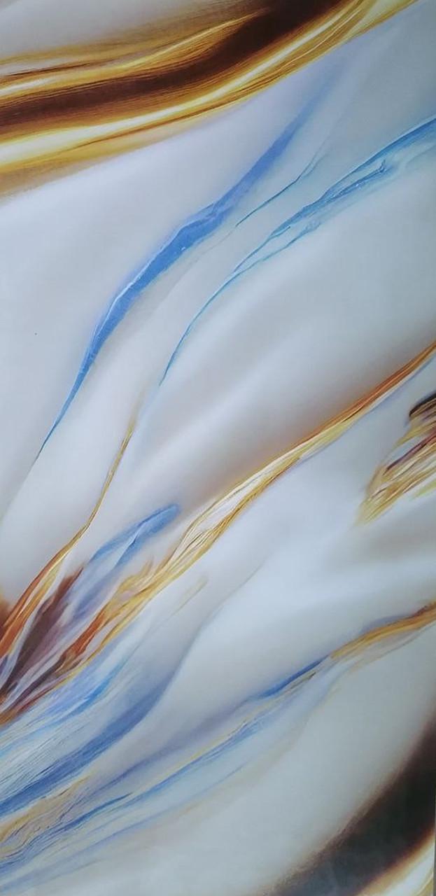 Панель самоклеюча глянцева РЕТ під колір структури 600х300х2,5 мм Молочно-білий онікс з бурштиново‑лазурними жилами (VN3-124) - фото 2 Панель самоклеюча глянцева РЕТ під колір структури 600х300х2,5 мм Молочно-білий онікс з бурштиново‑лазурними жилами (VN3-124) - фото 2