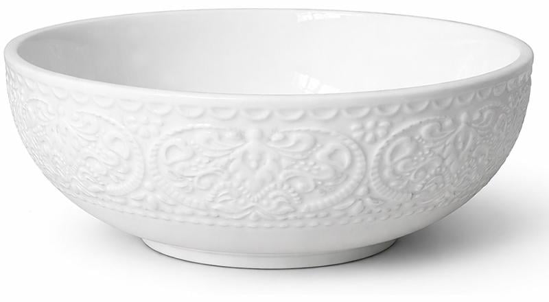 Набор салатников "Dentelle Blanche" с объемным орнаментом 2 шт. 1250 мл Белый