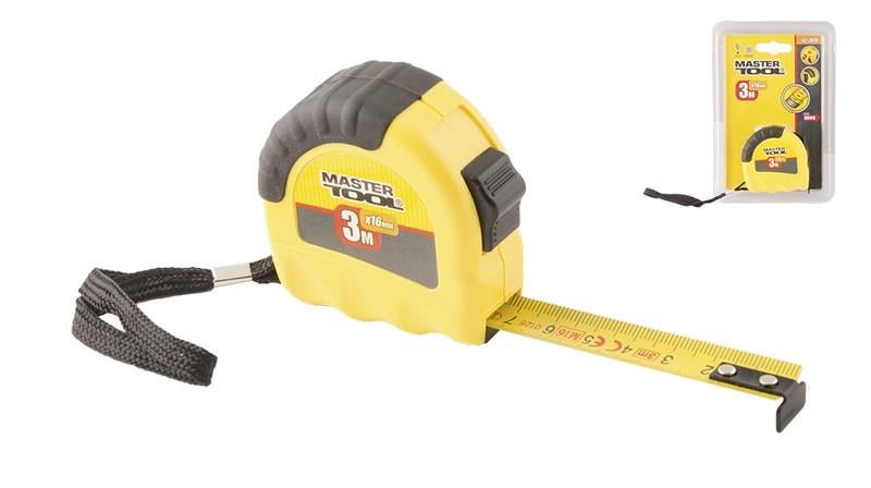 Рулетка MasterTool 62-3016 тип Shiftlock нейлоновое покрытие 3 м х 16 мм