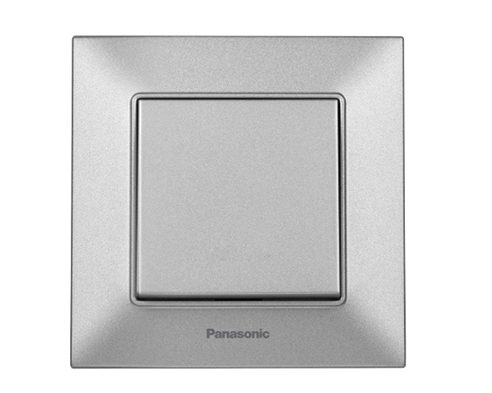 Выключатель одноклавишный Panasonic Arkedia Slim Серебряный (GD_WNTC00012SL-UA)