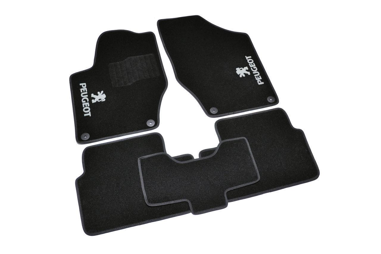 Коврики автомобильные ворсовые в салон для Peugeot 308 2007-2013 5 шт. Черный (BLCCR1471)