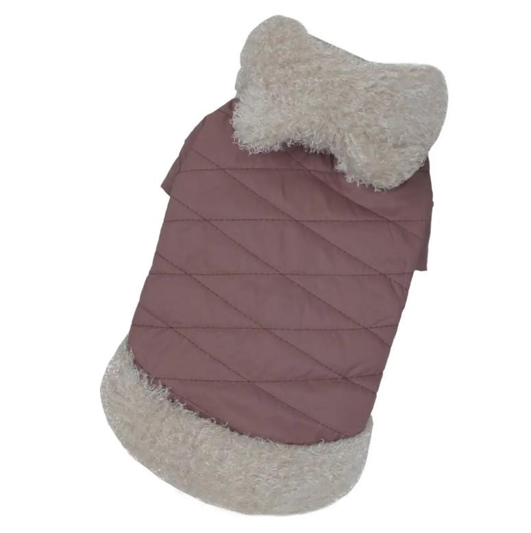 Куртка для собак девочек с мехом K-69 р. 7 Мокко (70579764)