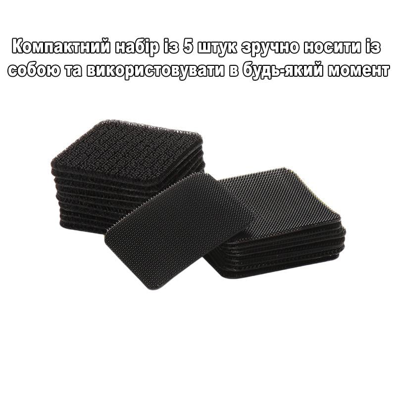 Липучки застежки велкро самоклеящиеся для авто 5 шт. 5х5 см (U9341) - фото 2 Липучки застежки велкро самоклеящиеся для авто 5 шт. 5х5 см (U9341) - фото 2