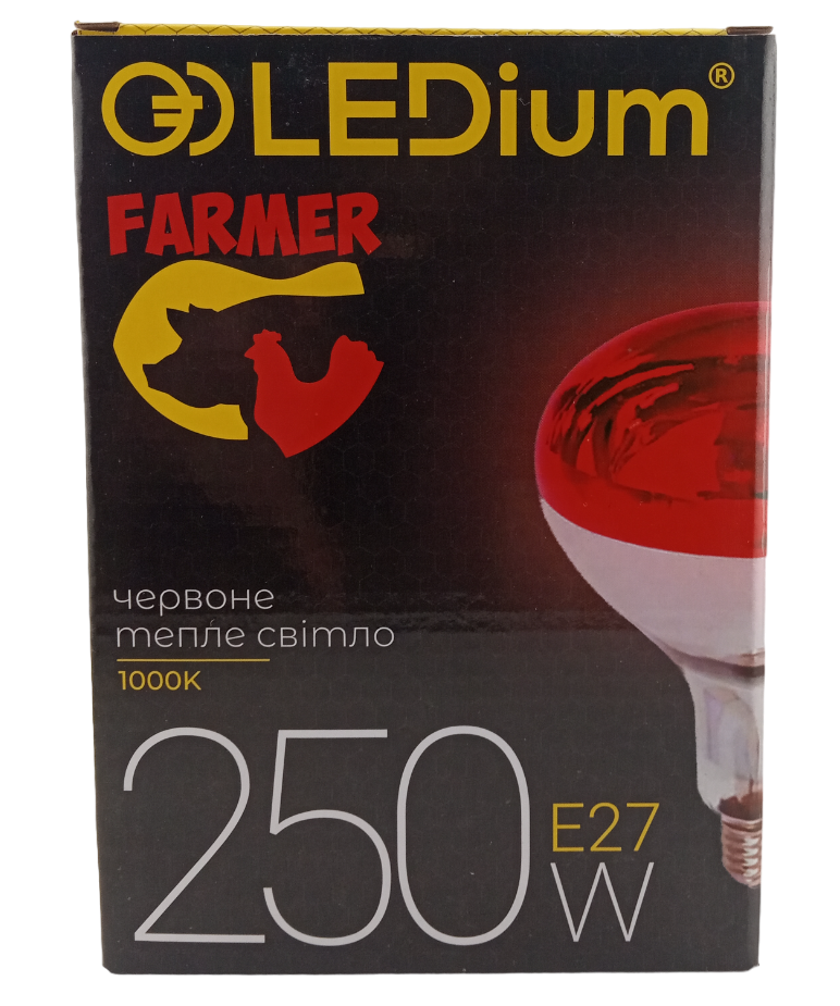 Инфракрасная лампа LEDium ИКЗК 250 Ватт R125 Е27 220V (15295) - фото 2