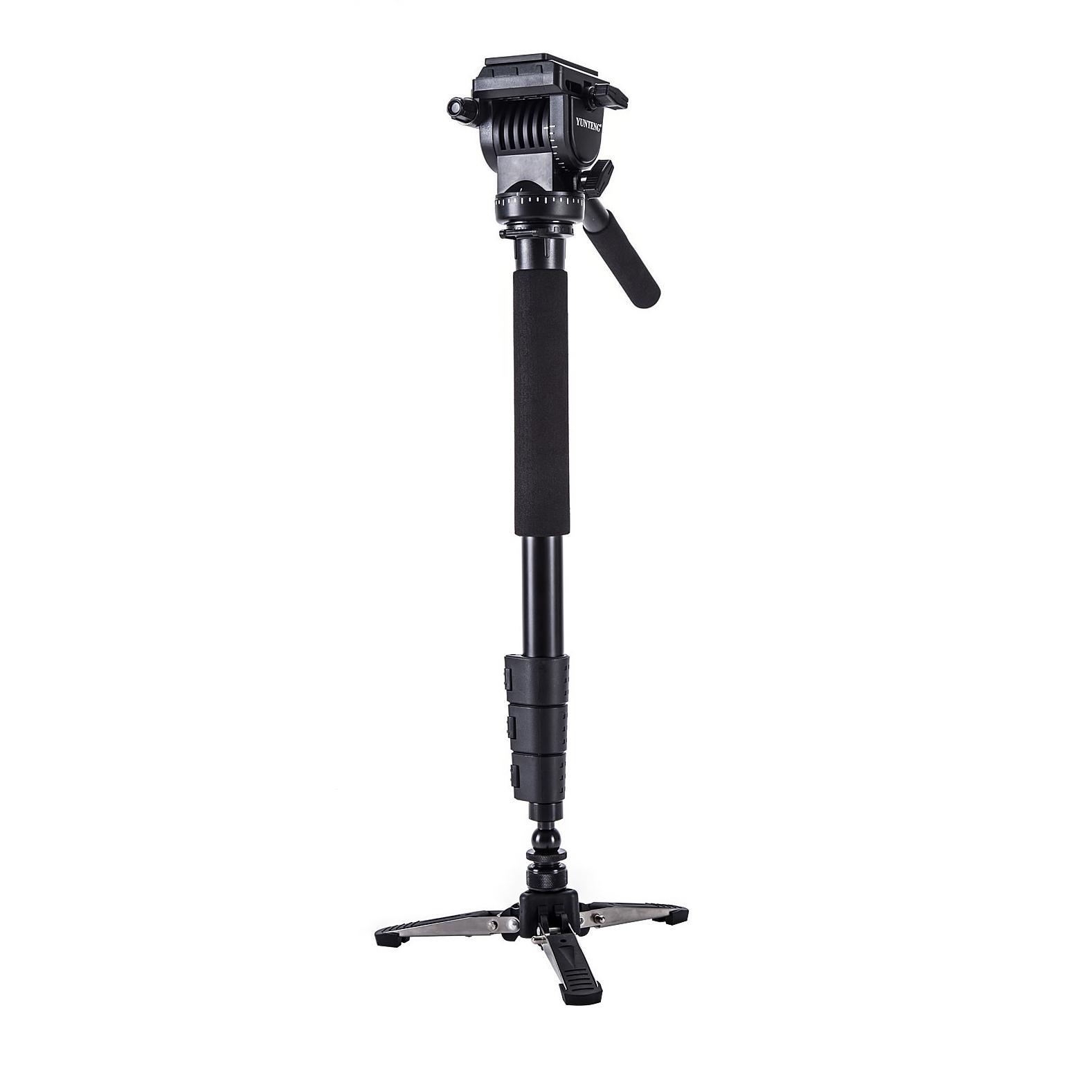 Монопод Yunteng VCT-588 з гідравлічною головою і складаною опорою для відеокамери та DSLR 166 см (VCT-588)