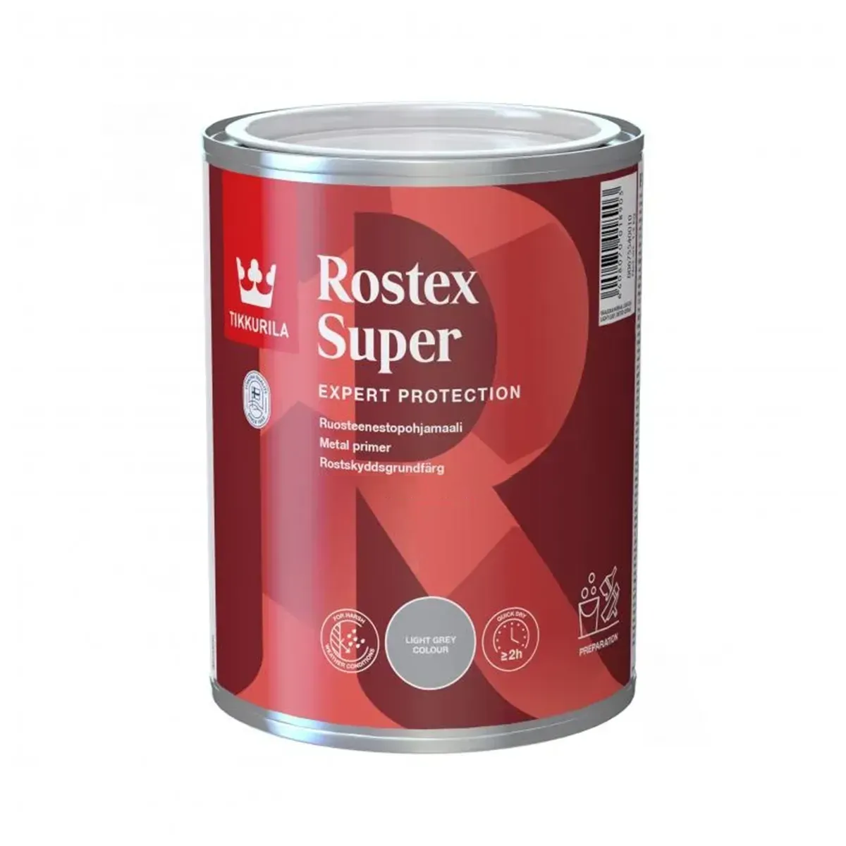 Грунт алкидный TIKKURILA Rostex Super Светло-серый 3 л (2596642362)