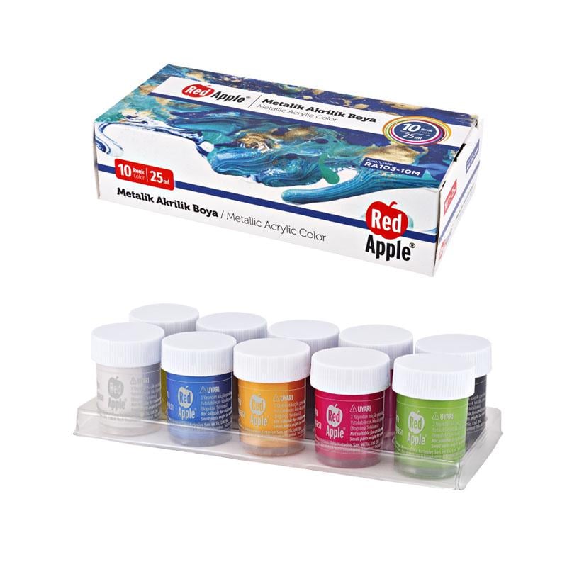 Краски акриловые Red Apple 10 цветов  25 мл (MEP-RA103-10M)