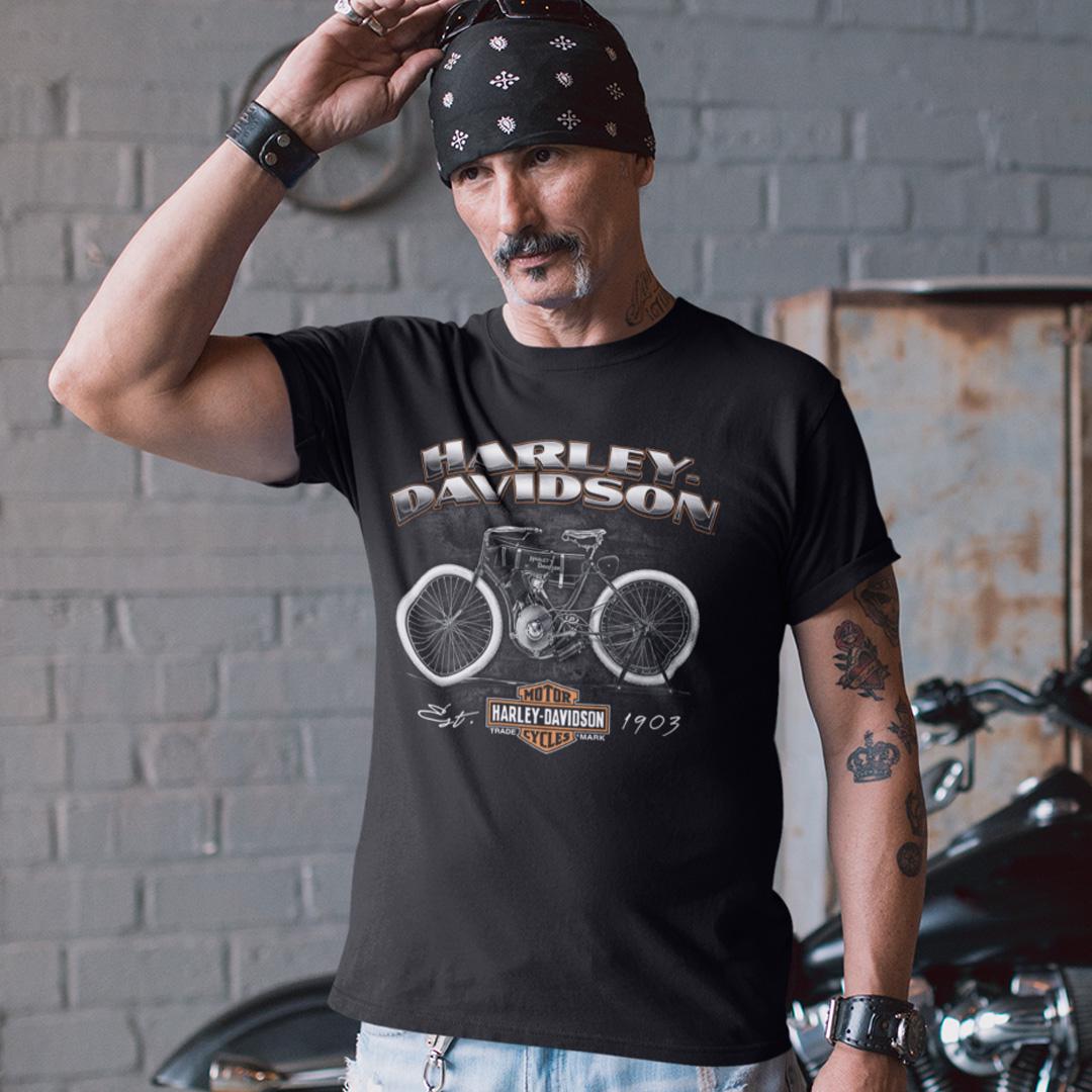 Футболка унисекс Harley Davidson est 1903 2XL Черный (32699969)