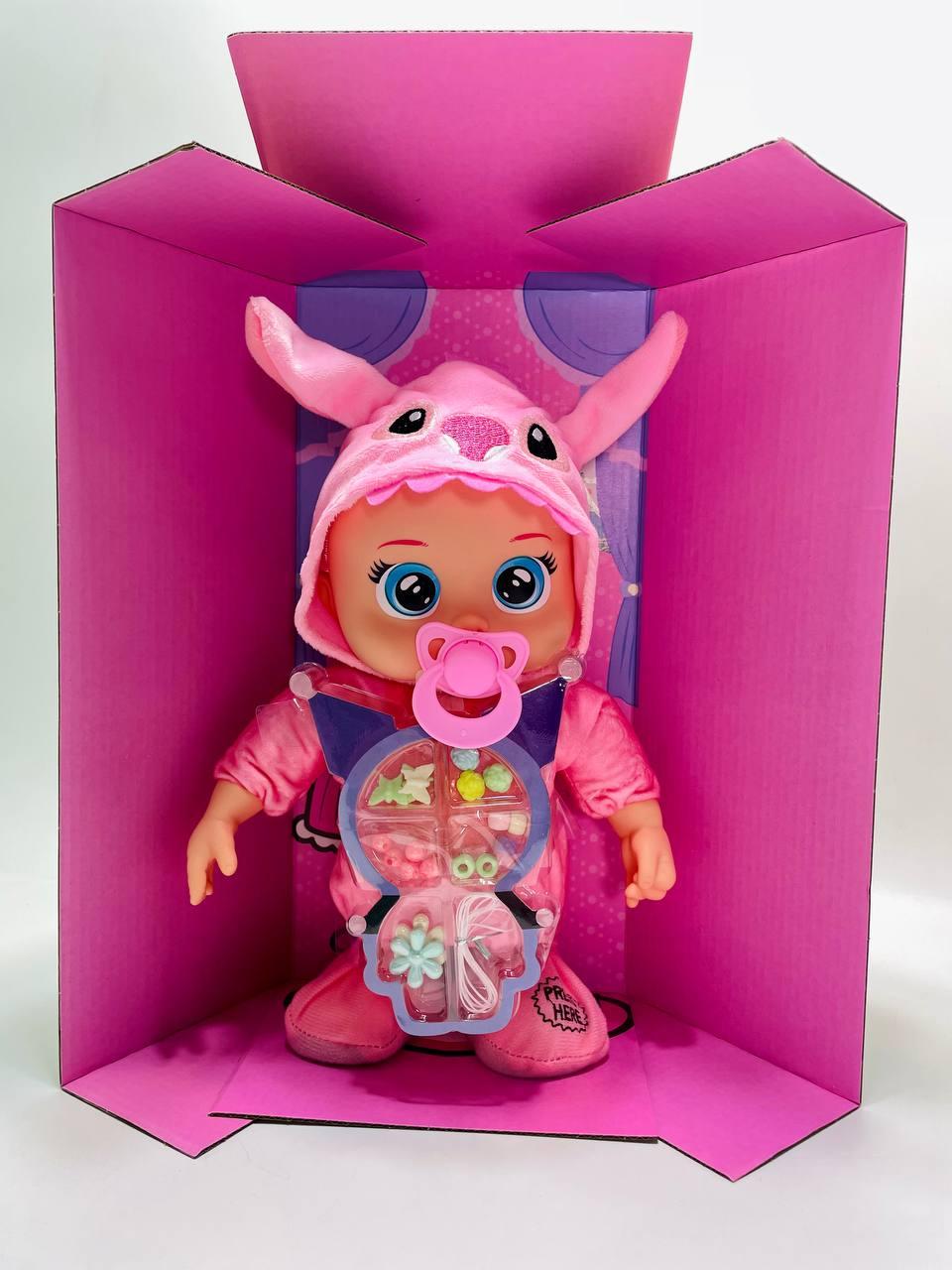 Пупс TK 2426 40/2 музыкальный чип/движется/песня на английском языке/пустышка/набор украшений 30 см - фото 2