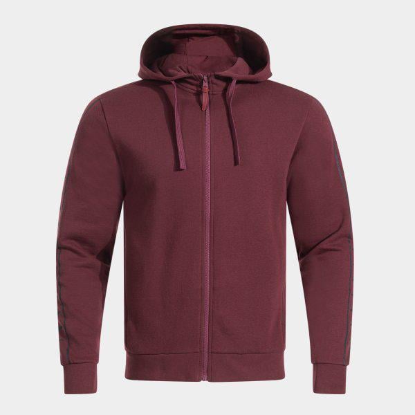 Олімпійка JOMA 104234.680 ICONO STREET ZIP-UP HOODIE M Burgundy/Black (8447150661897)