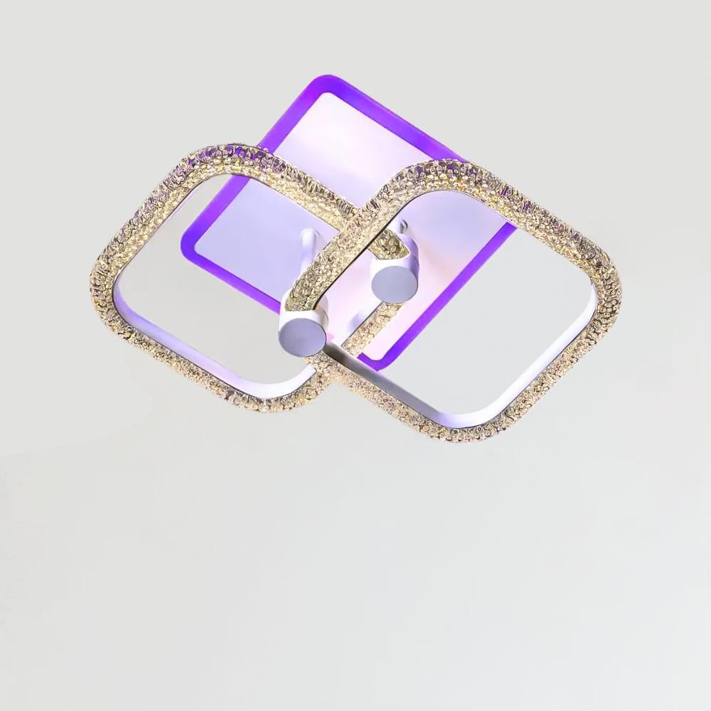 Люстра стельова світлодіодна Light House SC-19287/2C WH PK/BU/PL 44W/12W 280х280х150 мм Білий