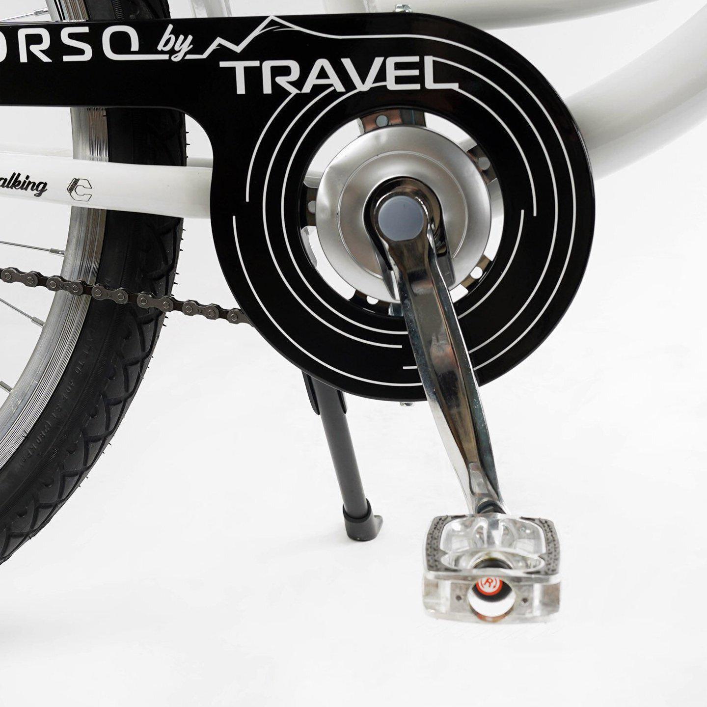 Велосипед Corso Travel с корзиной и багажником рама 16,5/26" Белый - фото 5 Велосипед Corso Travel с корзиной и багажником рама 16,5/26" Белый - фото 5