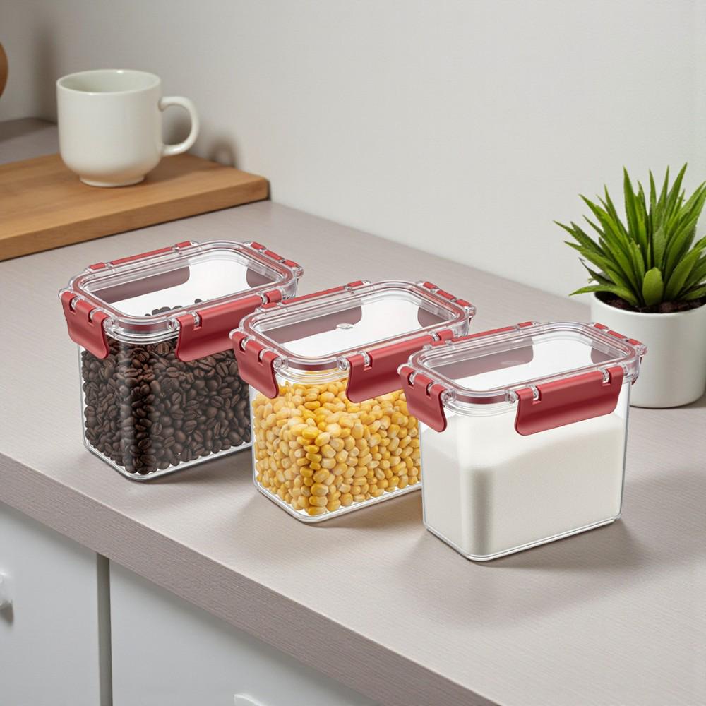 Набор хранения продуктов 760 мл 3 шт. Прозрачный (29862914) - фото 3 Набор хранения продуктов 760 мл 3 шт. Прозрачный (29862914) - фото 3