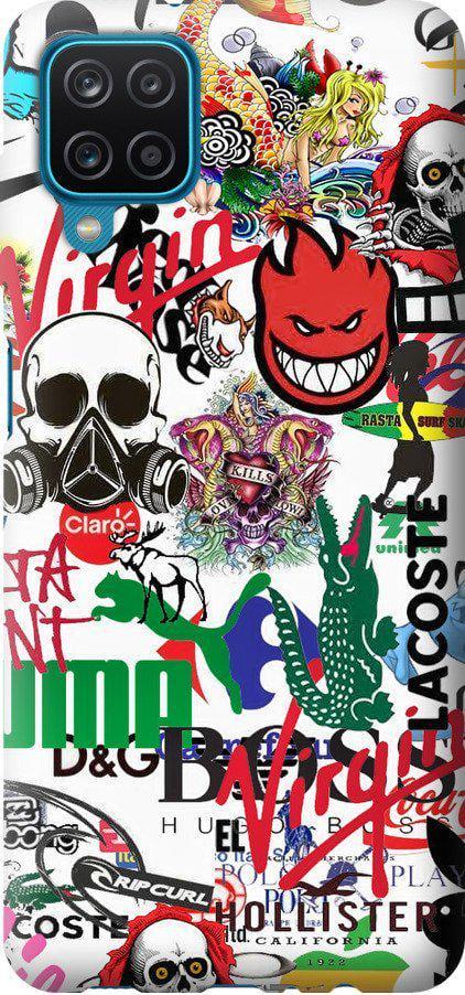 Чехол на Samsung Galaxy M12 M127F Many different logos (4022u-2360-42517)