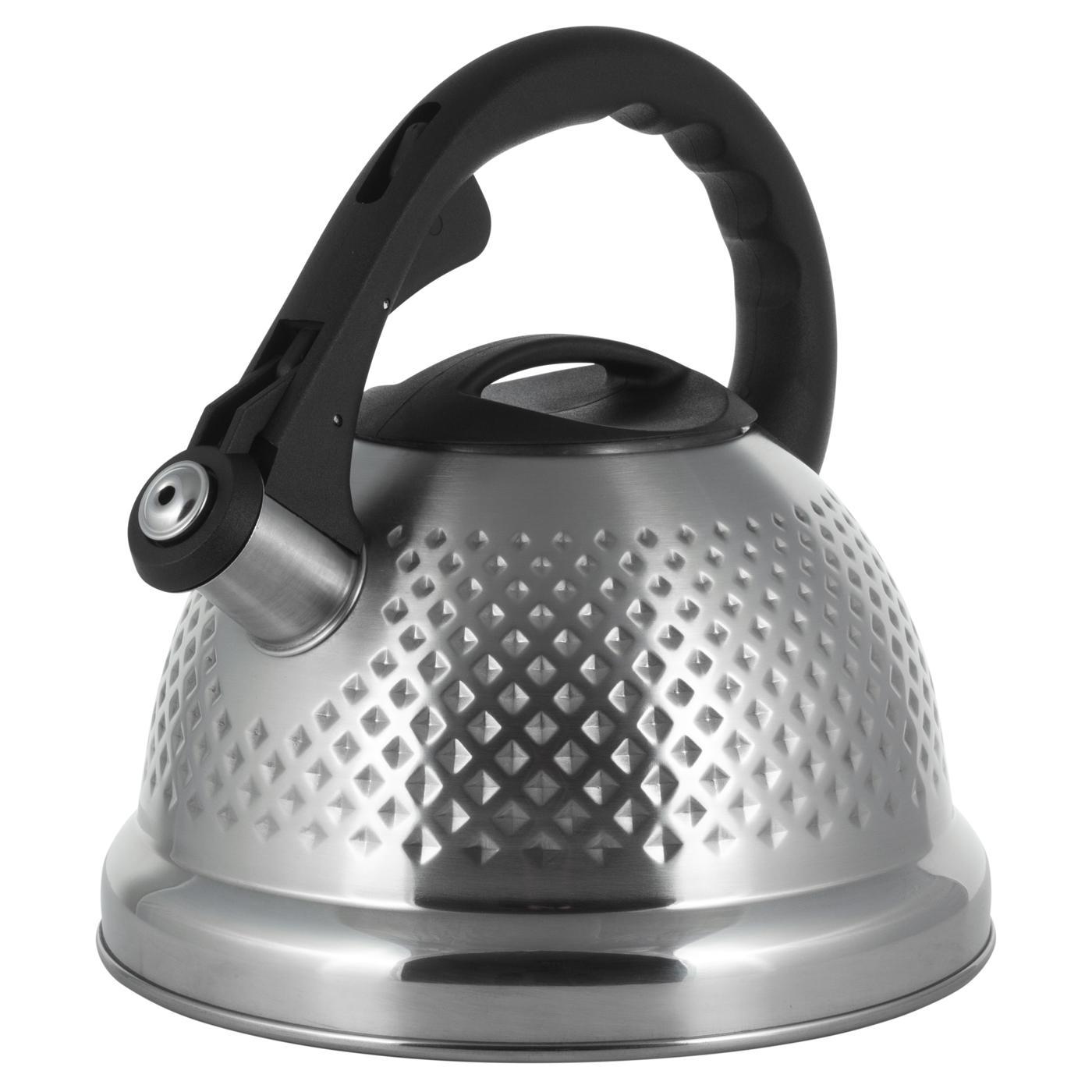 Чайник со свистком и бакелитовой ручкой Ofenbach KM-100306 из нержавеющей стали 2,7 л Стальной (150-84-100306)
