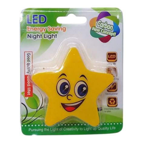 Ночник-LED светильник Звездочка 220V 8х8х2,5 см Желтый (27133369) Ночник-LED светильник Звездочка 220V 8х8х2,5 см Желтый (27133369)