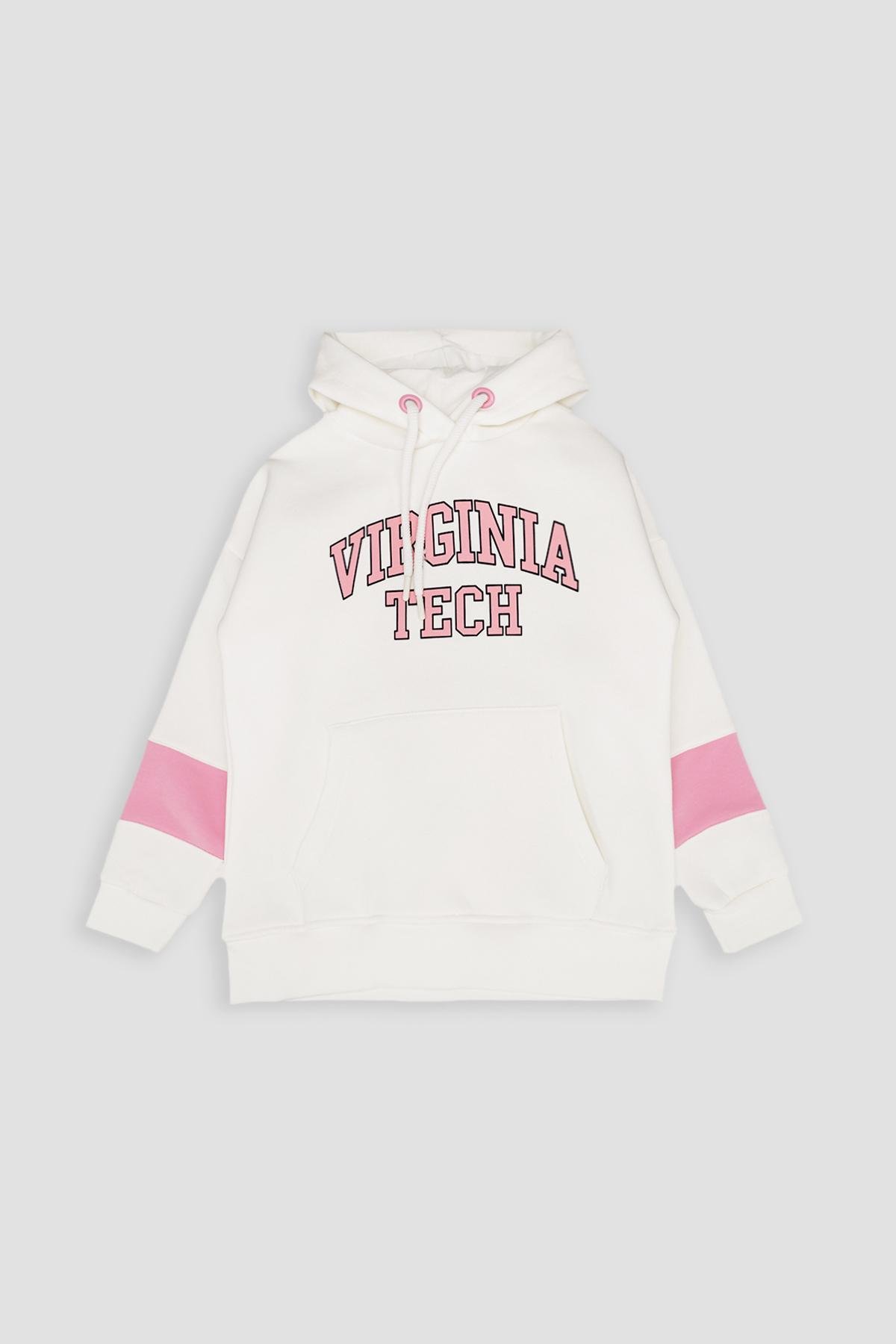 Худи для девочки ЦБ-00252775 128 см Белый (28576279)