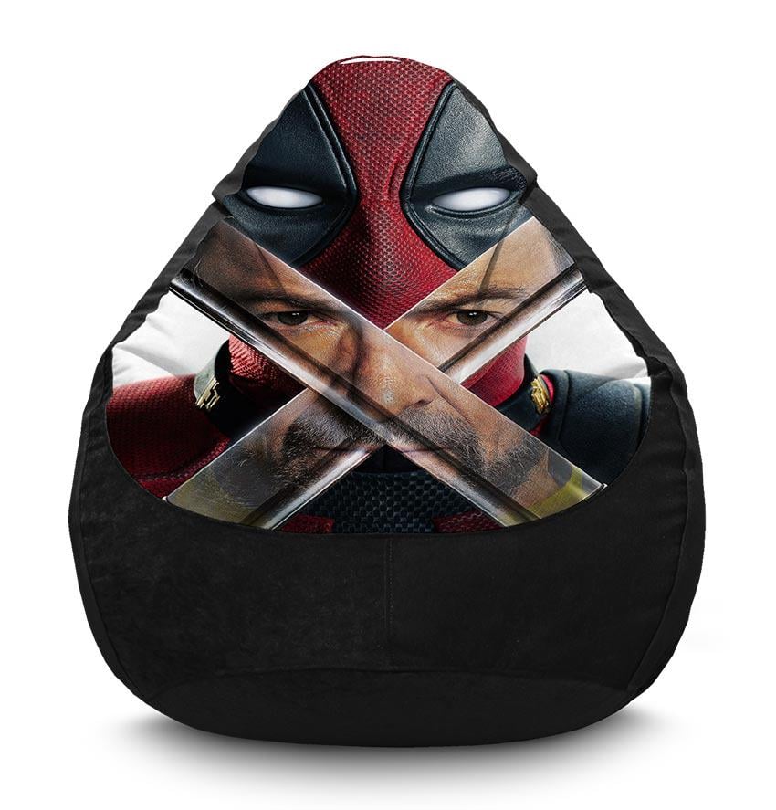 Кресло-мешок iPuff Deadpool with swords Marvel флок XXL 90х125 см Черный (113914-1) Кресло-мешок iPuff Deadpool with swords Marvel флок XXL 90х125 см Черный (113914-1)