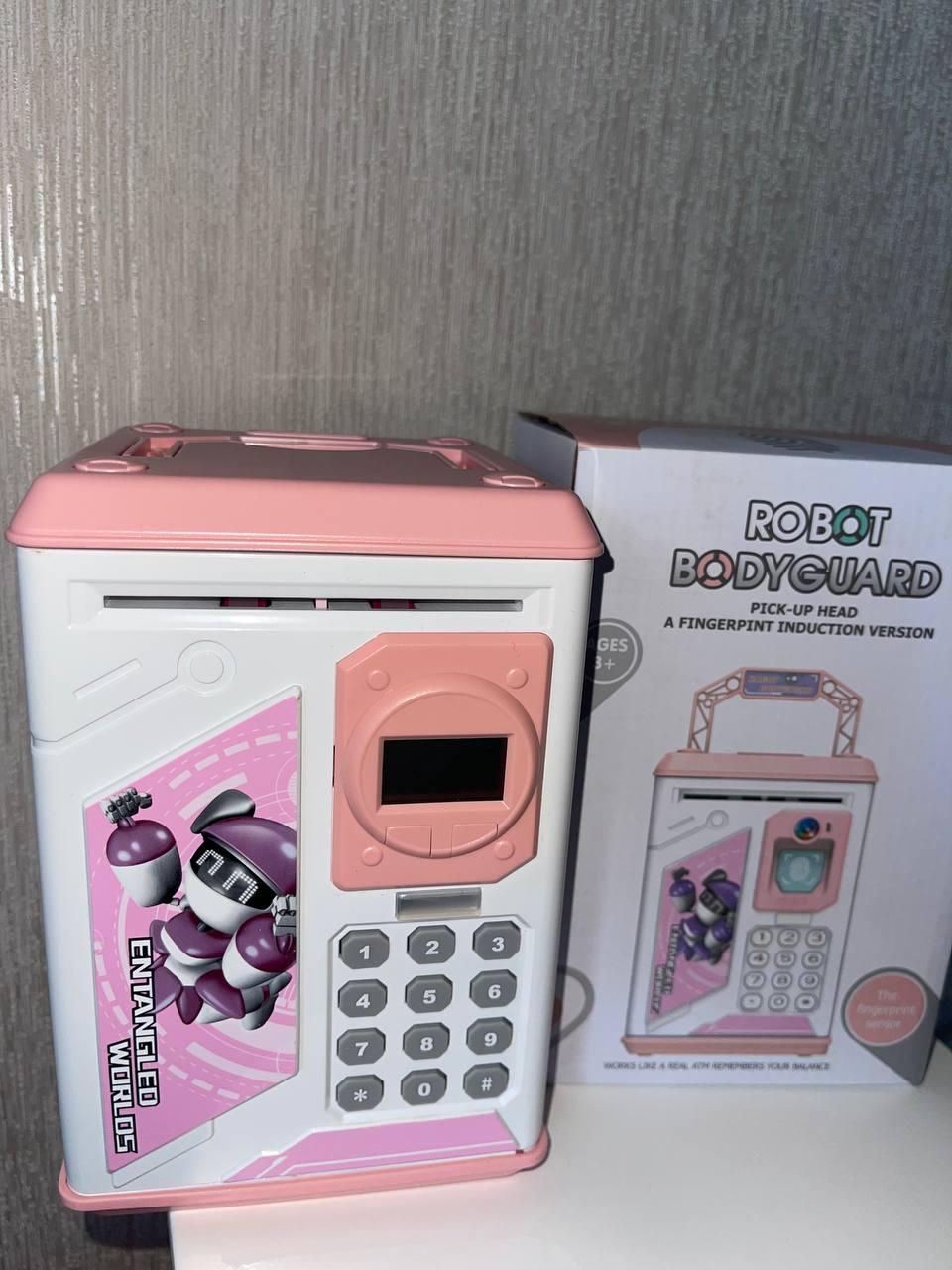 Копилка-сейф электронная Robot Bodyguard с кодовым замком Розовый (345e) - фото 6 Копилка-сейф электронная Robot Bodyguard с кодовым замком Розовый (345e) - фото 6