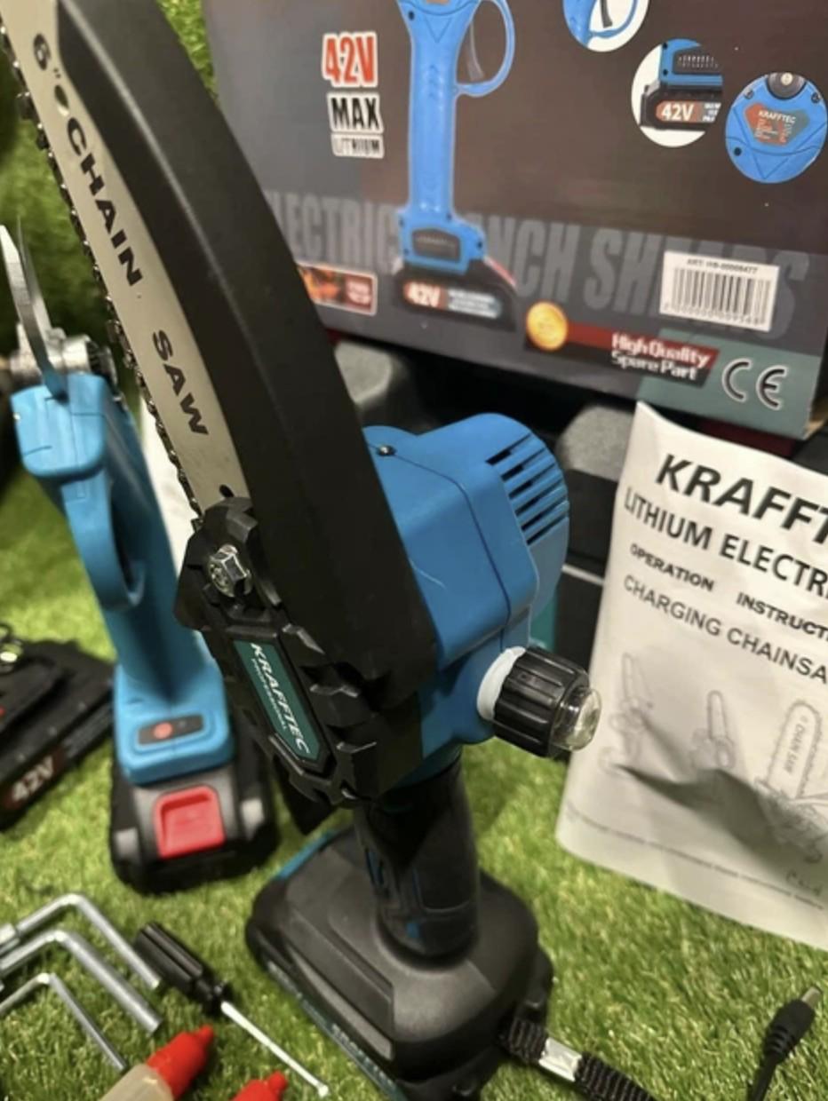 Набір акумуляторних інструментів KRAFFTEC DCM Set 36V секатор DCMPP550P1/пила DCM160N 2в1 Li-ion (54567) - фото 3 Набір акумуляторних інструментів KRAFFTEC DCM Set 36V секатор DCMPP550P1/пила DCM160N 2в1 Li-ion (54567) - фото 3