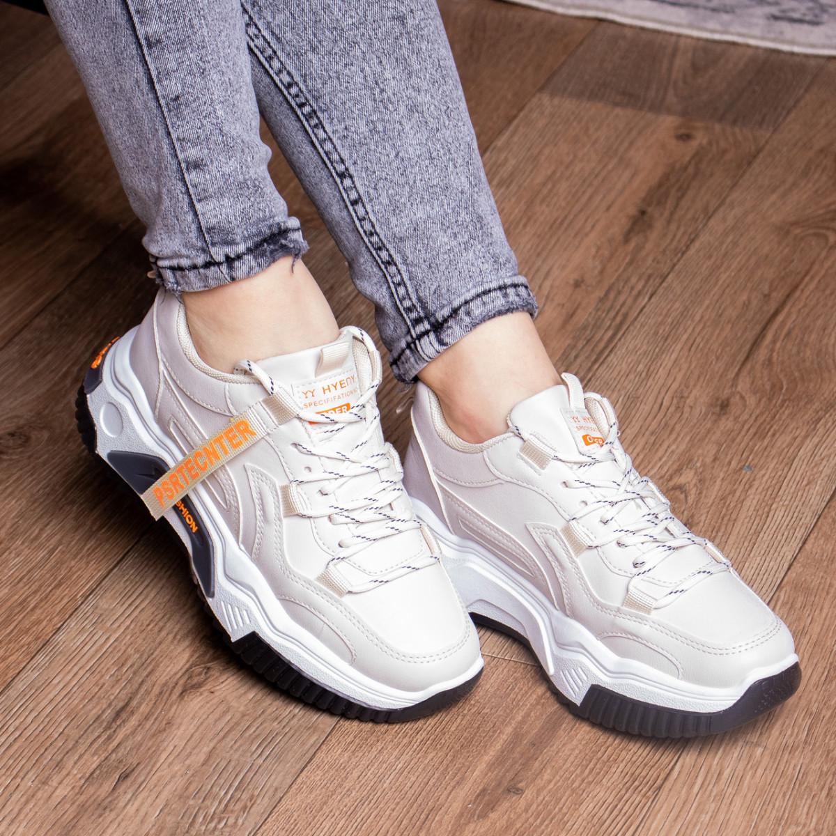 Кроссовки женские Fashion р. 36 22,5 см Бежевый (2419)