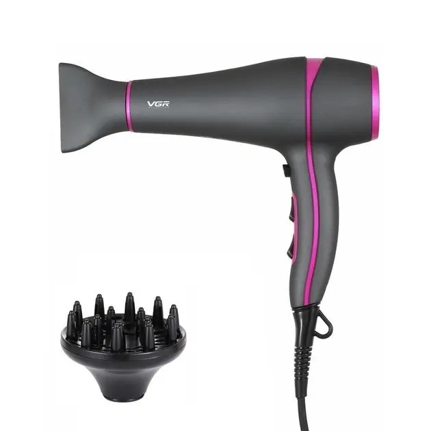 Фен для укладки VGR V-402 Сірий (GR-05179)