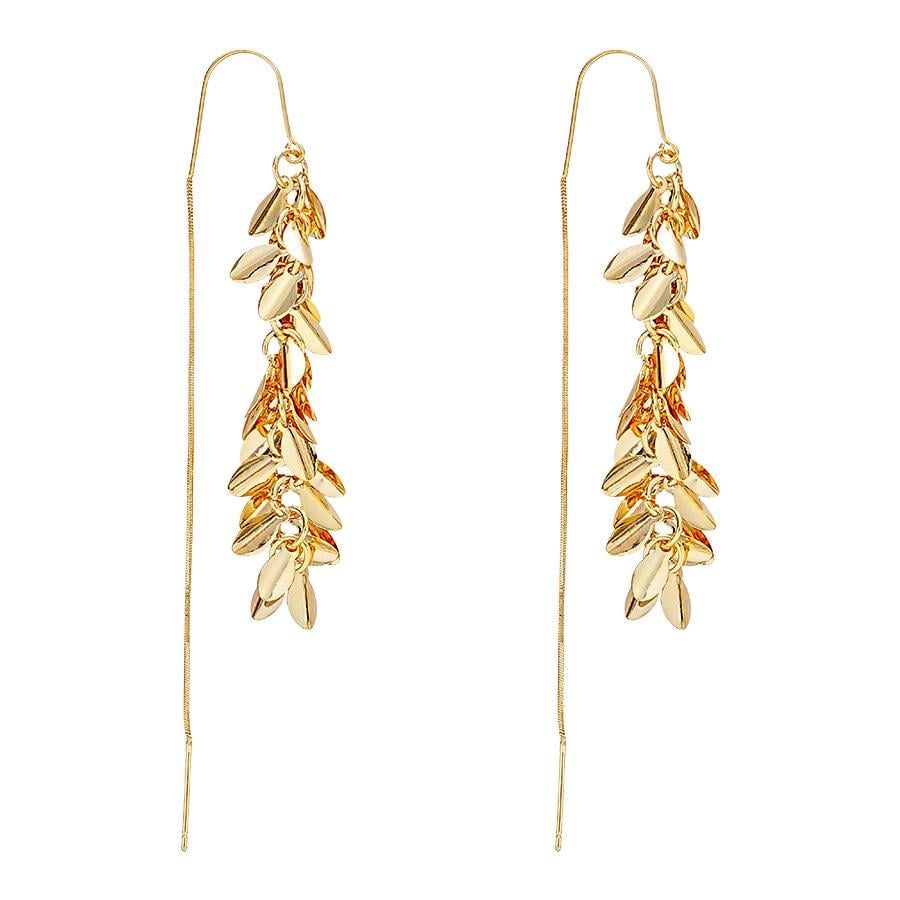 Серьги-протяжки в виде колосков Aureill Золотистый (2806)