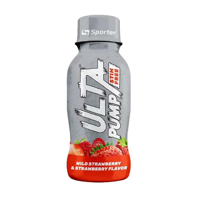 Передтренувальний шот без кофеїну з цитруліном Sporter Ulta Pump Stim Free 100 мл Суниця/Полуниця