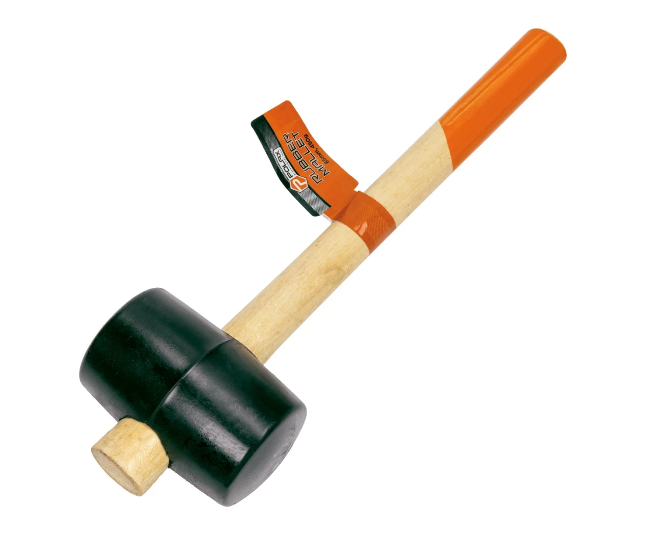 Киянка гумова з дерев'яною ручкою 65 мм 450 г (2413896697)