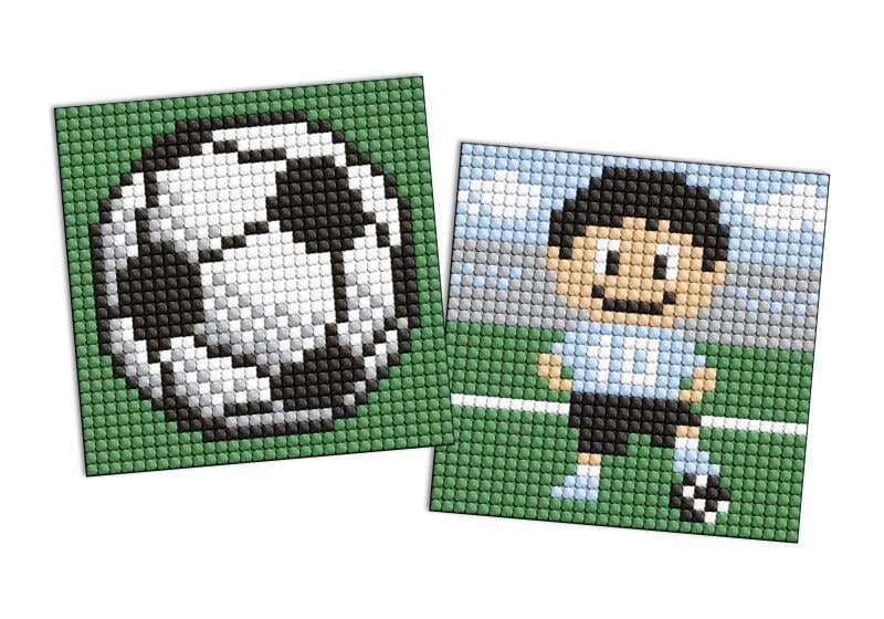 Алмазная мозаика на стикере Ideyka Спорт Футбол с 2 сюжетов 9х9 см (Id-AMS1101)