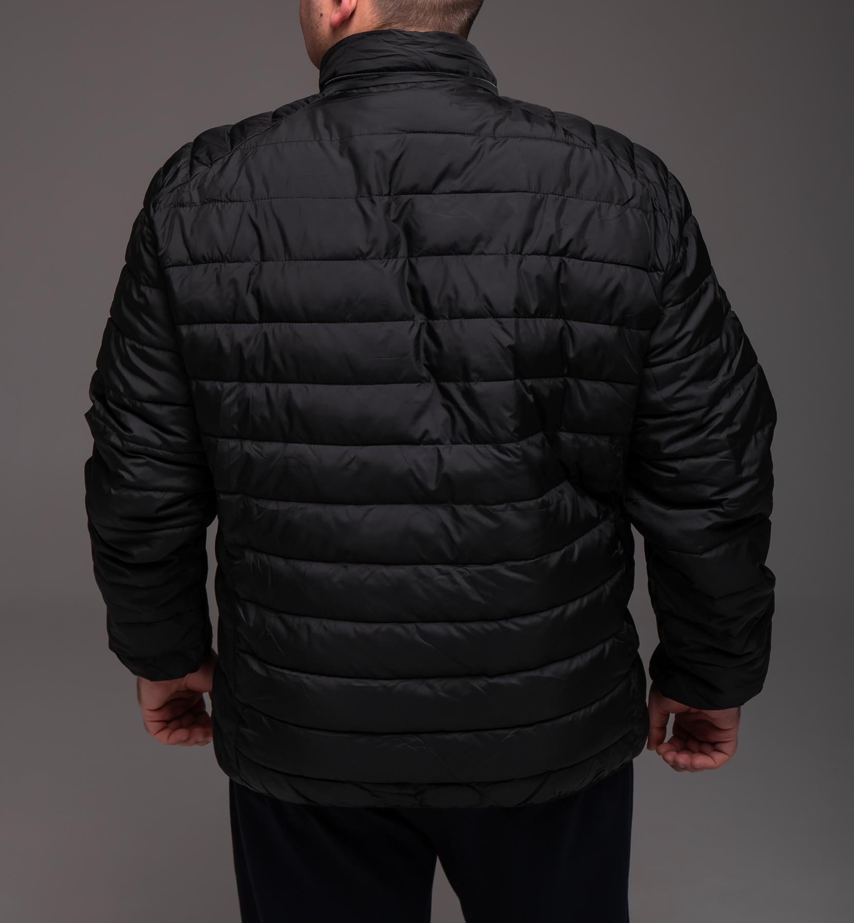 Куртка мужская демисезонная батал до 0°С р. 68 Черный (2430/2) - фото 6