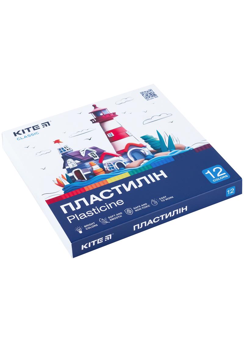 Пластилін KITE Classic 12 кольорів 240 г (K-1086) - фото 2 Пластилін KITE Classic 12 кольорів 240 г (K-1086) - фото 2