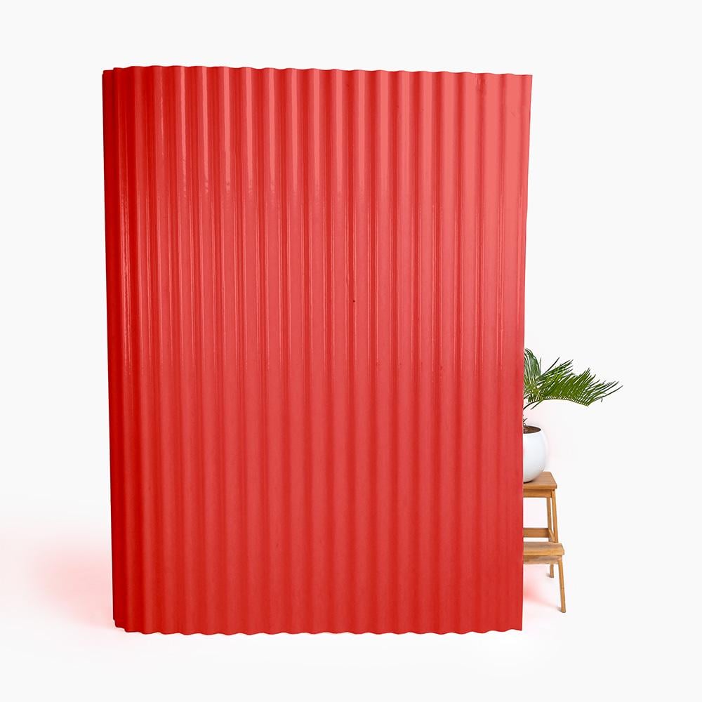 Шифер в рулонах пластиковый гофрированный PolyRoll 1,5 м Красный