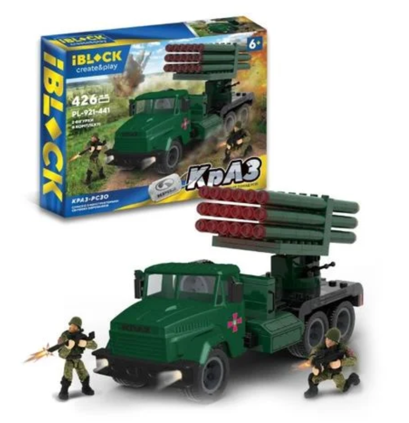 Конструктор Iblock Армия КрАЗ РСЗО 426 дет.
