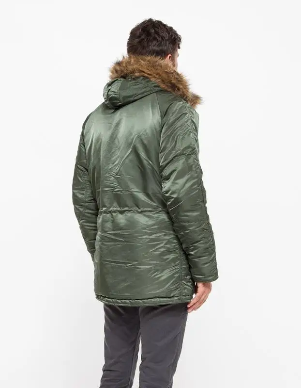 Куртка аляска Alpha Industries Slim Fit N-3B Parka M Sage/Orange (MJN31210C1SM) - фото 5