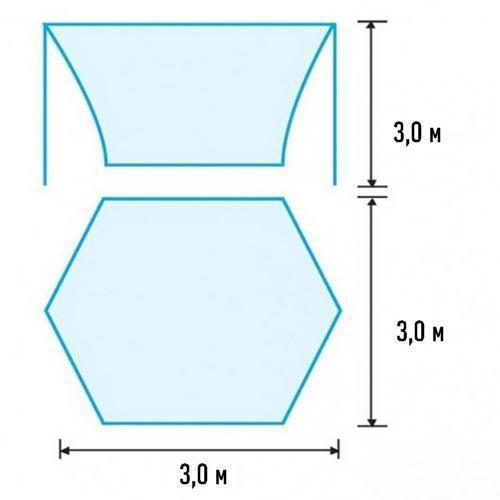 Туристический тент со стойками и оттяжками Tribe UTRT-104 3,0х3,0 м Зеленый - фото 7