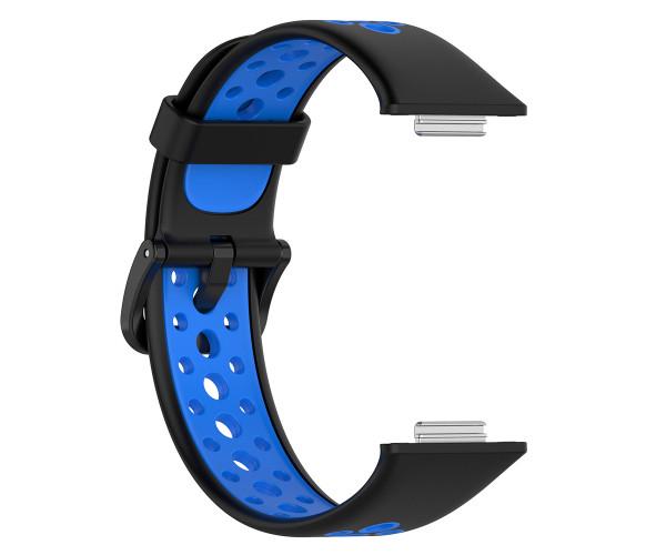 Ремешок Sport Silicone для Huawei Watch Fit 2 Черно-синий