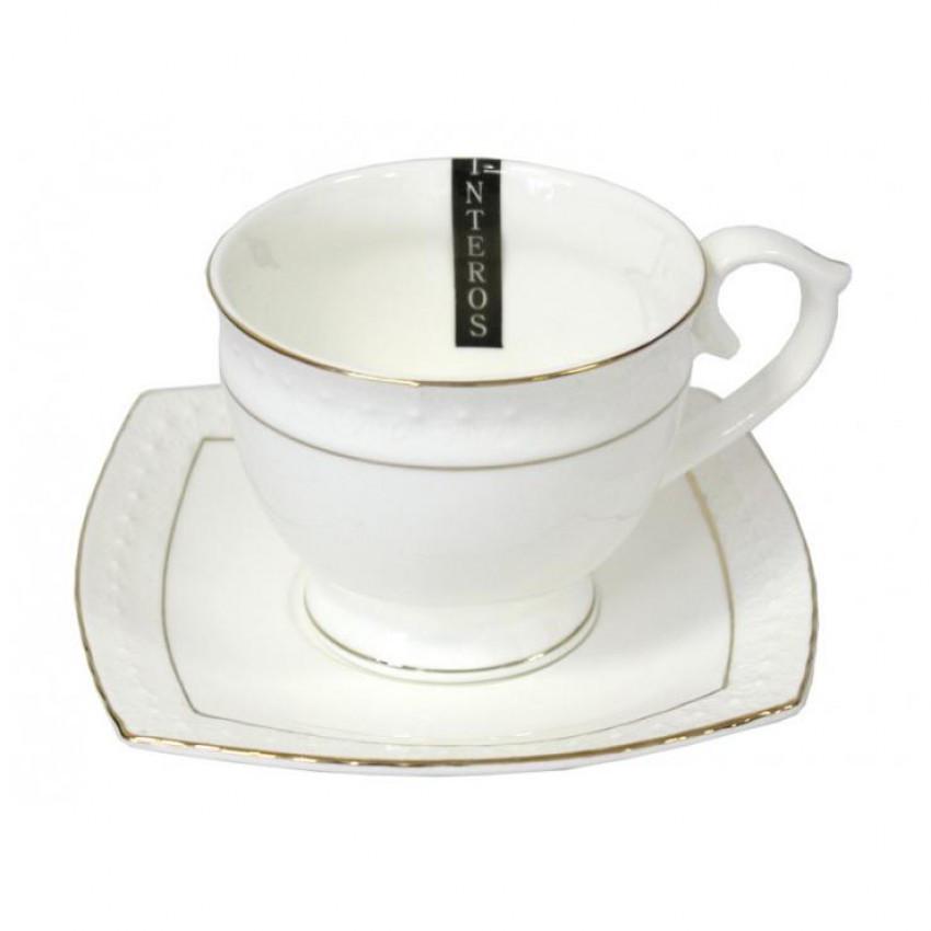 Чашка с блюдцем Interos 506710-А Снежная Королева 280 мл